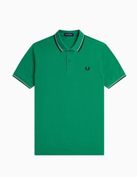 Polo Fred Perry con ribetes con dos franjas