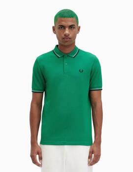 Polo Fred Perry con ribetes con dos franjas