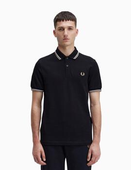  Polo Fred Perry con ribete con dos franjas