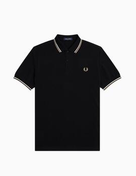  Polo Fred Perry con ribete con dos franjas