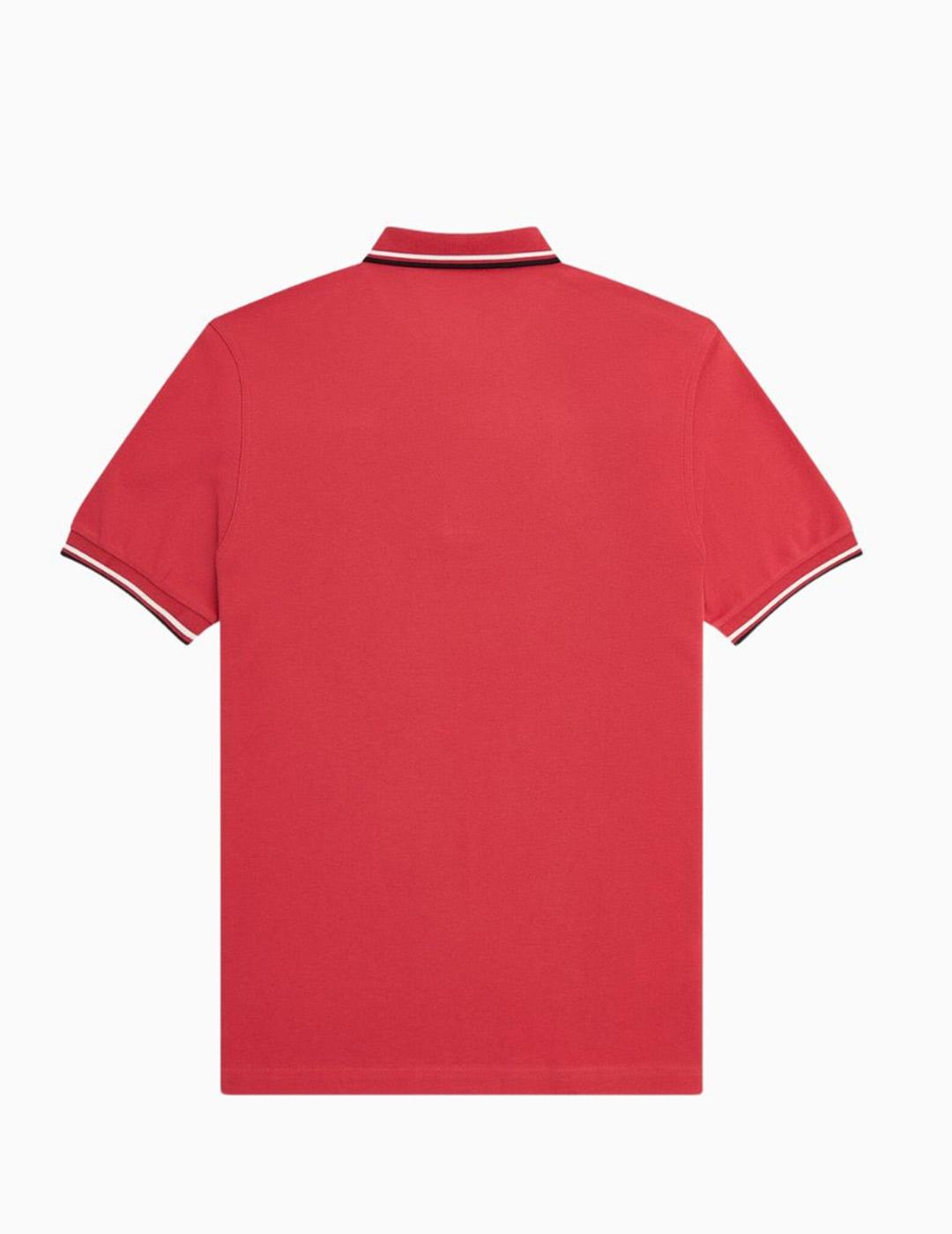 Polo Fred Perry con ribete con dos franjas