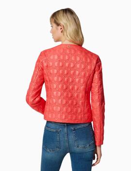 Chaqueta TWINSET acolchada logotipo Oval T allover