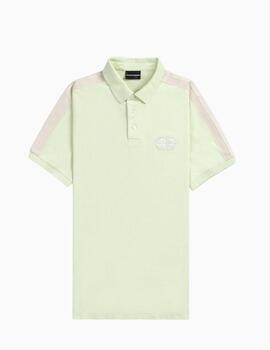 Polo EMPORIO ARMANI EA Logo de algodón verde claro