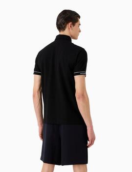 Polo EMPORIO ARMANI de punto con logotipo en tejido jacquard