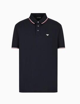 Polo EMPORIO ARMANI de piqué mercerizado con bordado