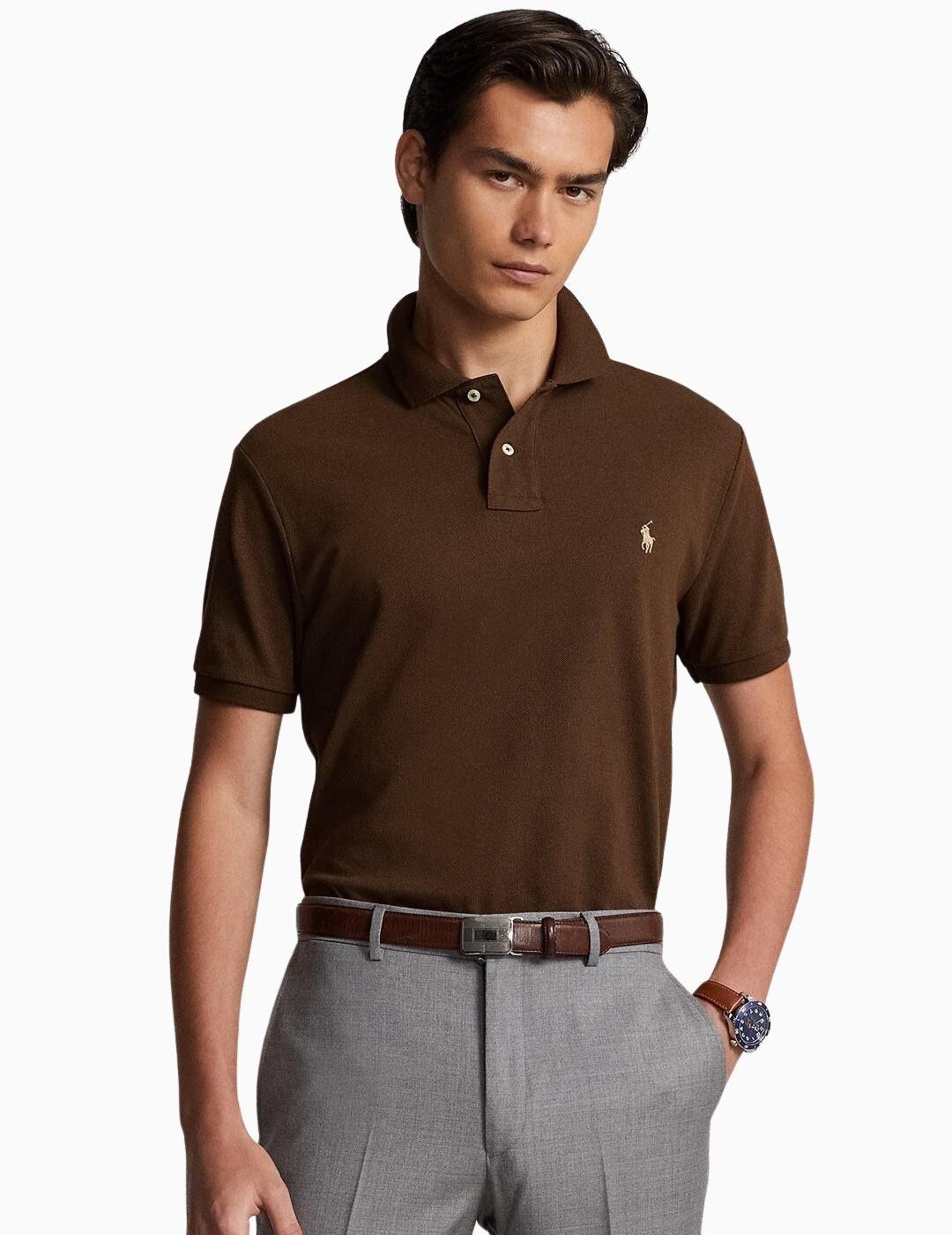 Polo de piqué POLO RALPH LAUREN custom slim fit