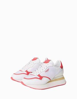 Zapatilla TWINSET Bicolor Optical Blanca/Fucsia