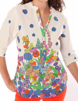 Camisa Vilagallo Francina Villandry Print