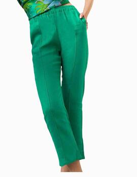 Pantalón Vilagallo Clarise Green Linen