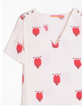 Camisa Vilagallo  Florence Roma Print