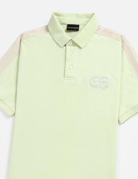 Polo EMPORIO ARMANI EA Logo de algodón verde claro