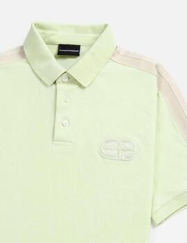 Polo EMPORIO ARMANI EA Logo de algodón verde claro