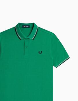 Polo Fred Perry con ribetes con dos franjas