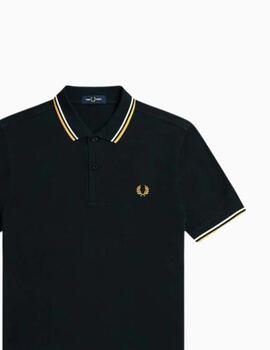 Polo Fred Perry con ribetes con dos franjas