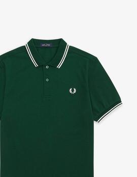 Polo Fred Perry con ribetes con dos franjas