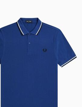 Polo Fred Perry con ribete con dos franjas