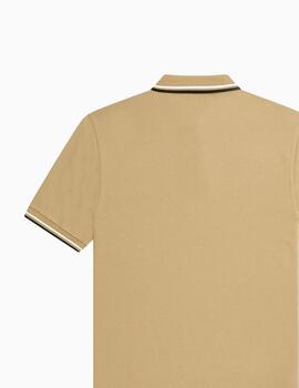 Polo Fred Perry con ribete con dos franjas