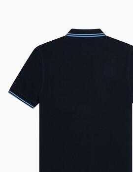 Polo Fred Perry con ribete con dos franjas