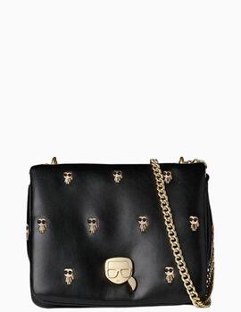 Bolso Karl Lagerfeld ikonik embro flap cb negro