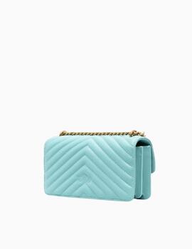 Bolso Pinko Click Baguette Mini Sheep Nappa Chevron Sea