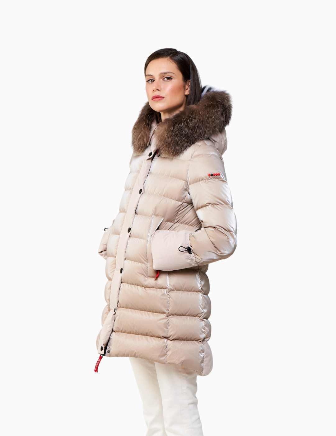 Abrigo DICHI modelo Carmit Beige  Metalizado