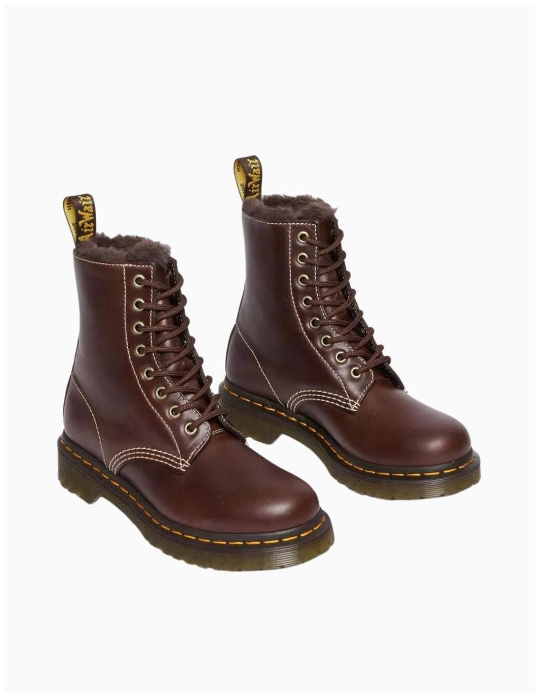 BOTAS DR. MARTENS 1460 SERENA DE PIEL MARRÓN