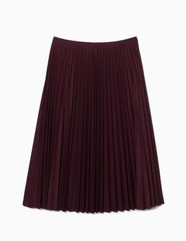 Falda Lacoste plisada fluida con cintura elastica