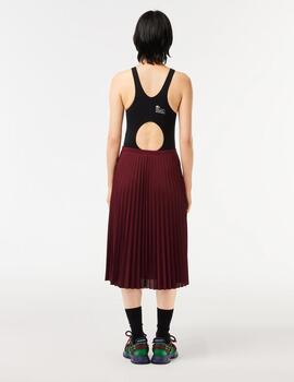 Falda Lacoste plisada fluida con cintura elastica