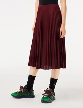 Falda Lacoste plisada fluida con cintura elastica