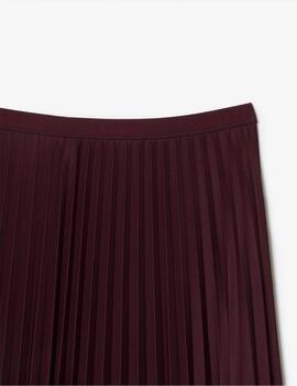 Falda Lacoste plisada fluida con cintura elastica