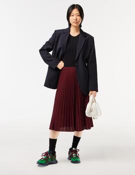Falda Lacoste plisada fluida con cintura elastica