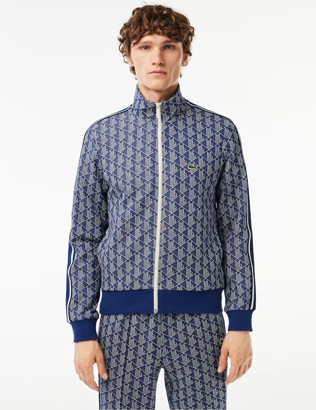 Sudadera Lacoste Paris con monograma de jacquard
