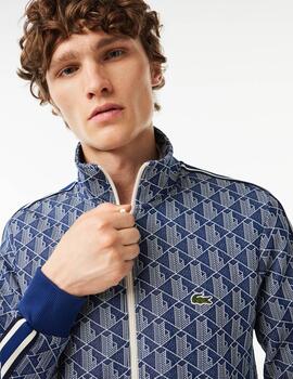 Sudadera Lacoste Paris con monograma de jacquard