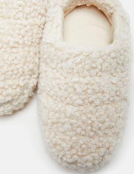 Mule Moon Boot Sandal Band Faux Curly