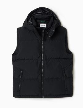 Chaleco Lacoste acolchado de plumon con cocodrilo