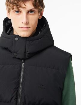 Chaleco Lacoste acolchado de plumon con cocodrilo