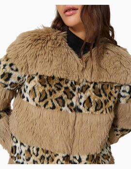 Chaqueta TWINSET de pelo sintético animal print