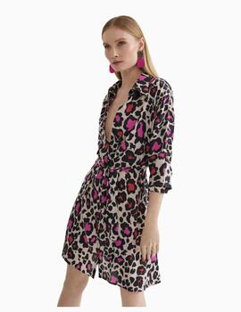 Vestido LOLA CASADEMUNT Corto Estampado Animal Print