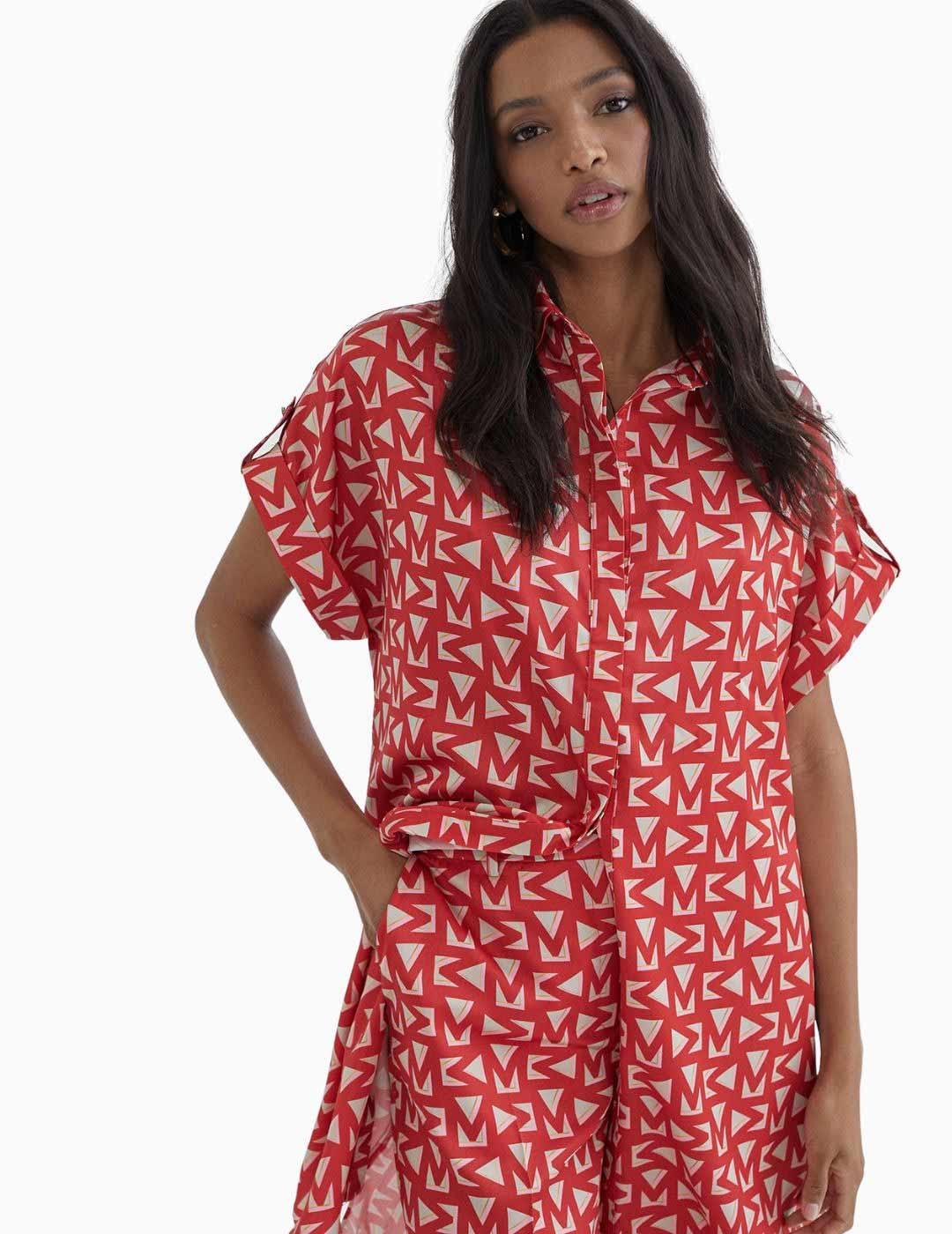 Camisa LOLA CASADEMUNT by Maite mujer larga estampada