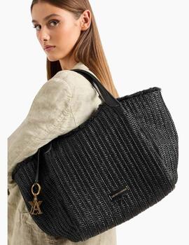 Bolso EMPORIO ARMANI mujer shopper de paja trenzada