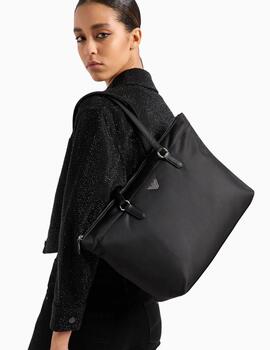 Bolso  EMPORIO ARMANI mujer shopper en nailon negro