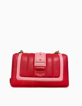 Bolso PINKO Love One Mini mujer piel rojo/rosa