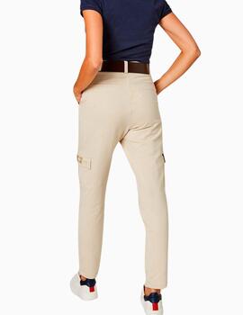 Pantalón MANGATA Cargo Felpa Beige
