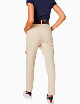 Pantalón MANGATA Cargo Felpa Beige