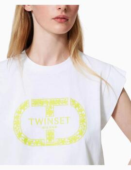 Camiseta TWINSET con Oval T y manga casquillo