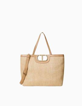 Bolso  TWINSET shopper Lila con asa Oval T