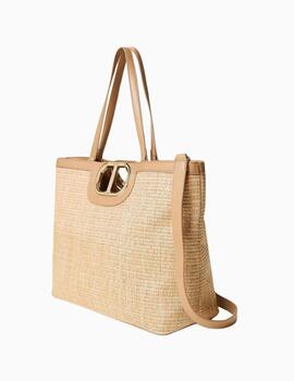 Bolso  TWINSET shopper Lila con asa Oval T