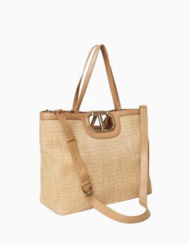 Bolso  TWINSET shopper Lila con asa Oval T