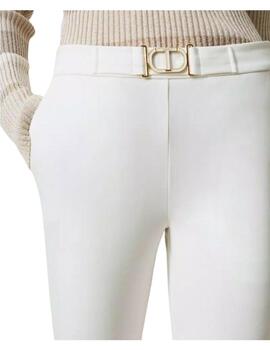 Pantalón TWINSET mujer acampanado con hebilla Oval T