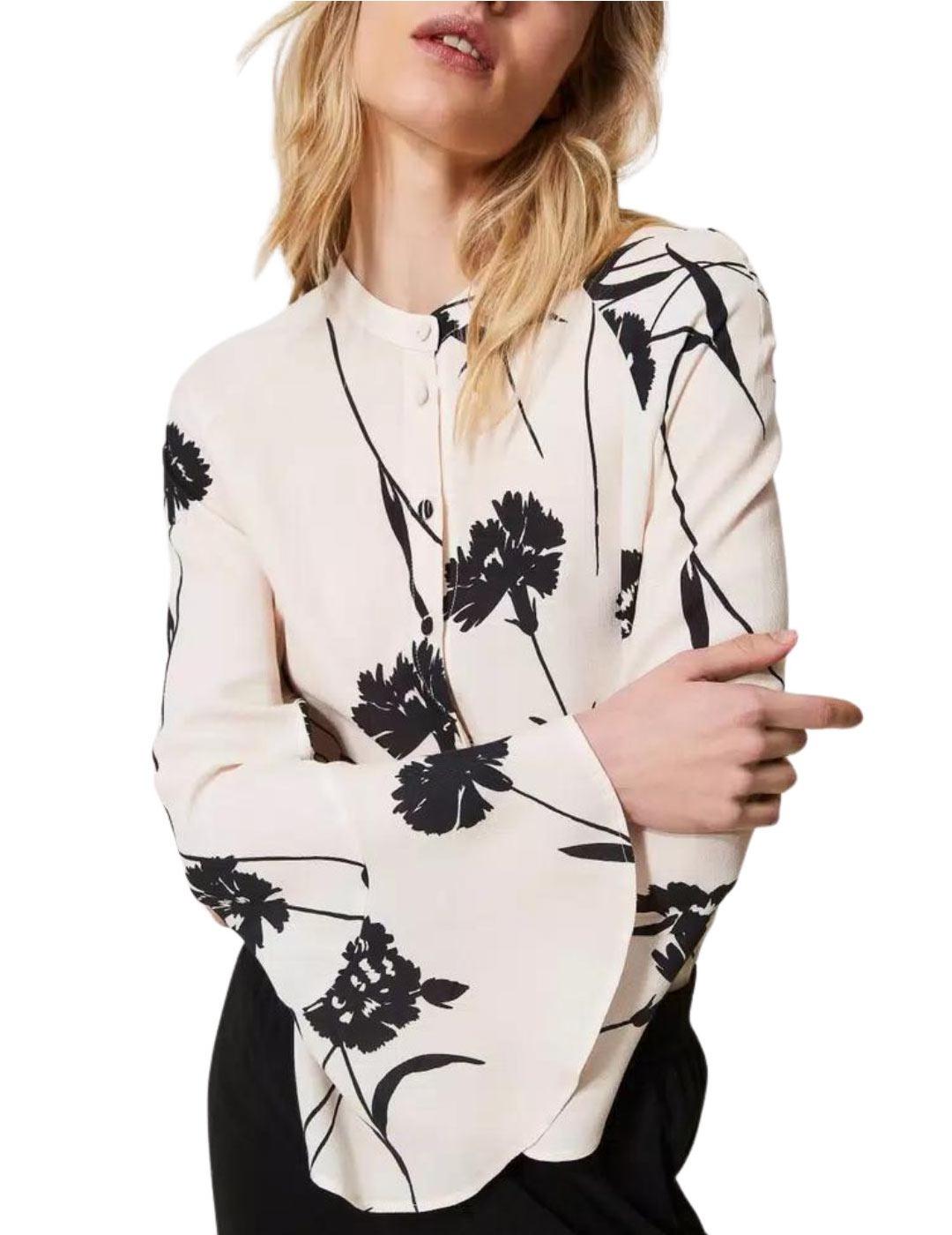 Blusa TWINSET mujer de crepé de flores